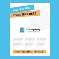 Checklist Title Page Design for Company profile annual report presentations leaflet Brochure Vector Background