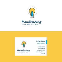 Flat Idea Logo and Visiting Card Template Busienss Concept Logo Design vector