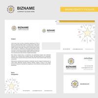 Star Business Letterhead Envelope and visiting Card Design vector template