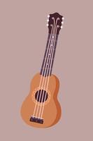 pequeña guitarra acustica vector