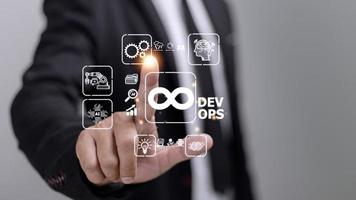 DevOps concept, software development and IT operations, agile programming photo