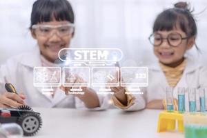 STEM Education Concept, STEM. Science Technology Engineering Math. Sci-Tech. Tech. Education concept. photo