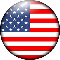 american flag icon badge vector illustration, with embossed or 3d effect