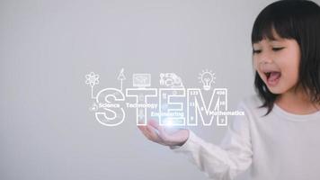 STEM Education Concept, STEM. Science Technology Engineering Math. Sci-Tech. Tech. Education concept. photo