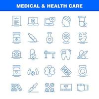 icono de línea de atención médica y de salud para impresión web y kit de uxui móvil, como tableta de medicina médica, medida de hospital, dispositivos médicos, paquete de pictogramas, vector