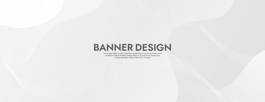 Abstract White Fluid Wave Banner Template vector