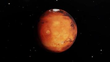 3D-Darstellung. Roter Planet Mars im Weltraum. video