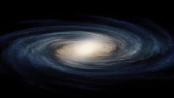 3d animazione galassia su nero sfondo video