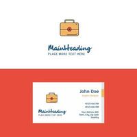 Flat First aid box Logo and Visiting Card Template Busienss Concept Logo Design vector