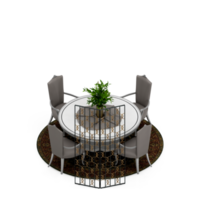 render 3d de mesa isométrica png