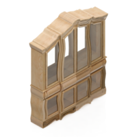 render 3d de gabinete isométrico png