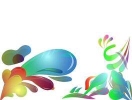 Abstract background with bright circles and abstract teardrop shaped vector