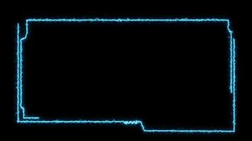 ram elektrisk animering 4k ljus med blå Färg video