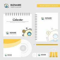 Avatar Logo Calendar Template CD Cover Diary and USB Brand Stationary Package Design Vector Template