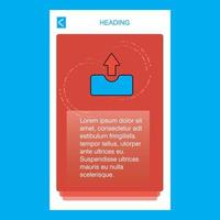 Uploading mobile vertical banner design design Vector