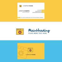 Beautiful Setting Logo and business card vertical Design Vector