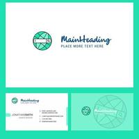 Internet search Logo design with Tagline Front and Back Busienss Card Template Vector Creative Design
