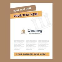 Villa Title Page Design for Company profile annual report presentations leaflet Brochure Vector Background