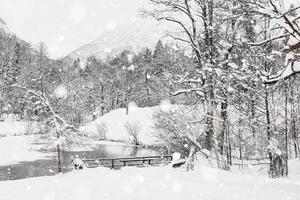 Winter Snowy Bavarian Alpine landscape photo