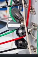 Winches and ropes, yacht details photo