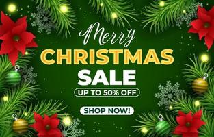 Christmas Sale Poster Template vector