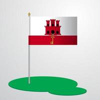 asta de la bandera de gibraltar vector