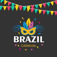 conjunto de carteles festivos de carnaval confeti brillante festival de fuegos artificiales fondo de color abstracto fondo de carnaval de río vector