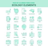 25 Green Ecology Elements Icon set vector