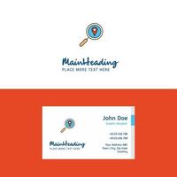 Flat Search location Logo and Visiting Card Template Busienss Concept Logo Design vector