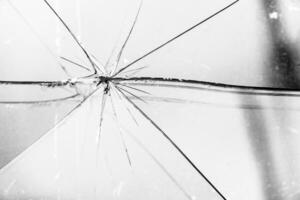 Broken Glass Grayscale photo