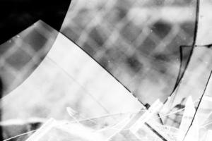 Broken Glass Grayscale photo