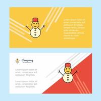 Snowman abstract corporate business banner template horizontal advertising business banner vector