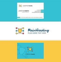 Beautiful protected network Logo and business card vertical Design Vector