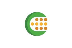 E Letter Initial Colorful Logo vector
