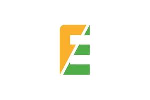 E Letter Initial Colorful Logo vector