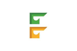 resumen del logotipo de la letra f vector