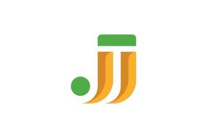 j logotipo de letra abstracta vector