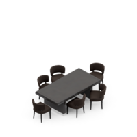 render 3d de mesa isométrica png