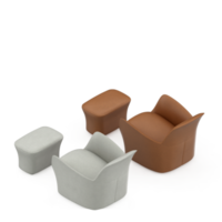 Isometric Armchair Isolated 3D render png