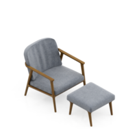 Isometric Armchair Isolated 3D render png