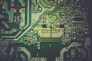 Green Circuit Board Macro photo