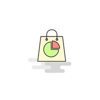 vector de icono de bolsa de compras plana