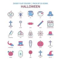 Halloween icon Dusky Flat color Vintage 25 Icon Pack vector