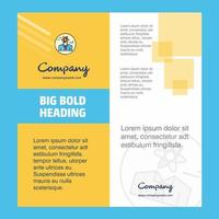 Confused man Company Brochure Title Page Design Company profile annual report presentations leaflet Vector Background