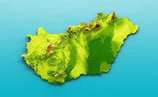 Hungary Map on white Background 3d illustration photo