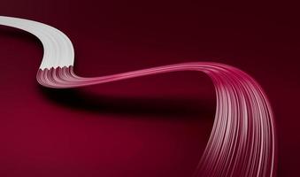 Waving ribbon making a path with Qatar Flag. independence day 3d illustration photo