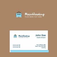 Real estate website logo Design with business card template Elegant corporate identity Vector