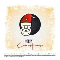 Christmas card with creative design vector