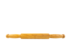 Rolling pin, wooden, kitchen rolling pin. Transparent background. PNG
