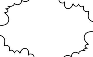 Overlay sunburst with clouds design png